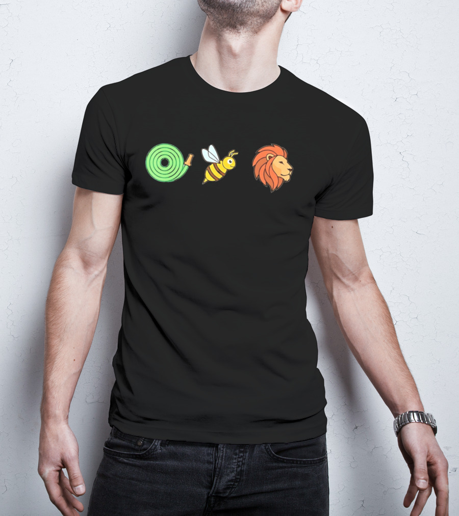 Hose Bee Lion Rebus Visual Wordplay Puzzle T-Shirt