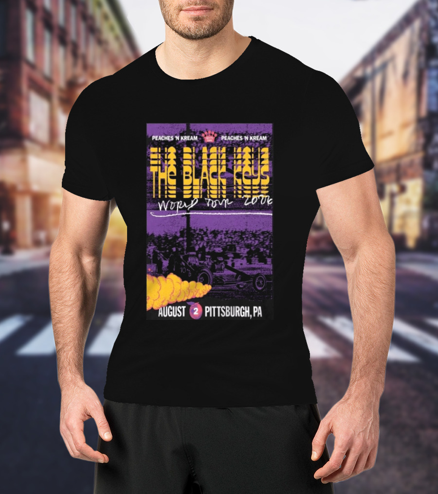 The Black Keys World Tour 2026 Peaches 'N Kream August Pittsburgh PA T-Shirt