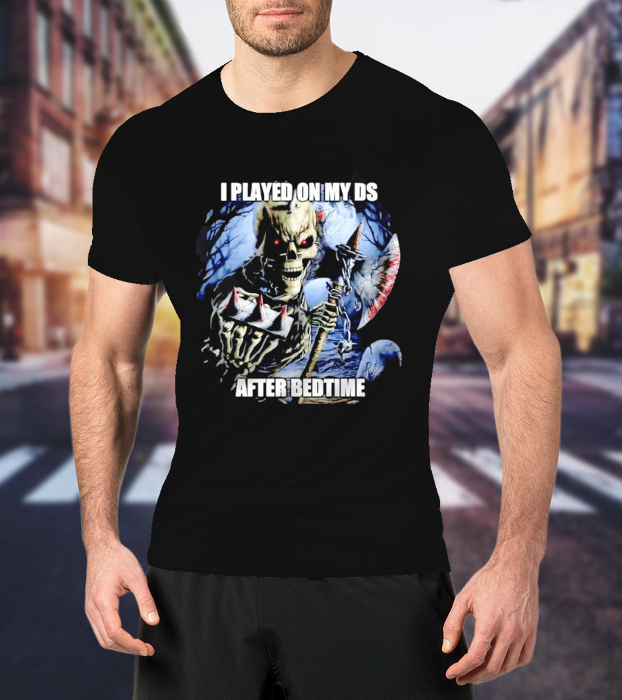 I Played On My DS After Bedtime Skeleton Gaming Humor T-Shirt