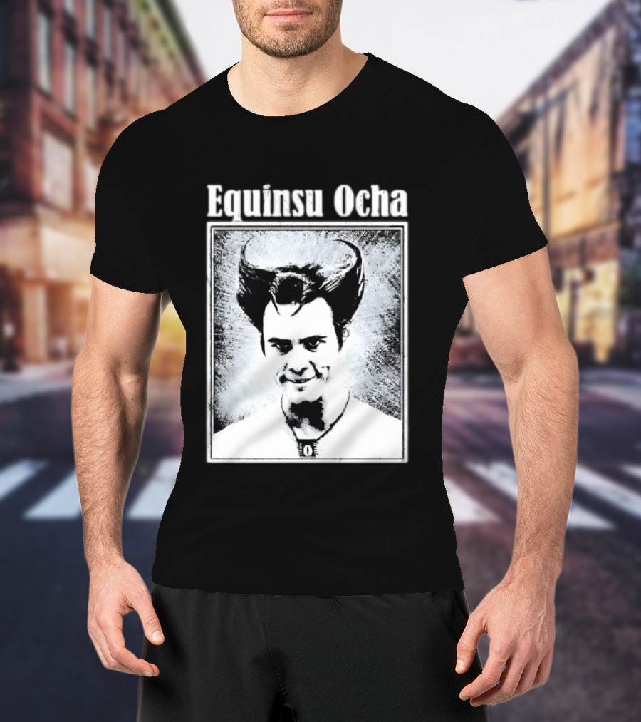 Jim Carrey Equinsu Ocha Ace Ventura Distressed Vintage Look T-Shirt