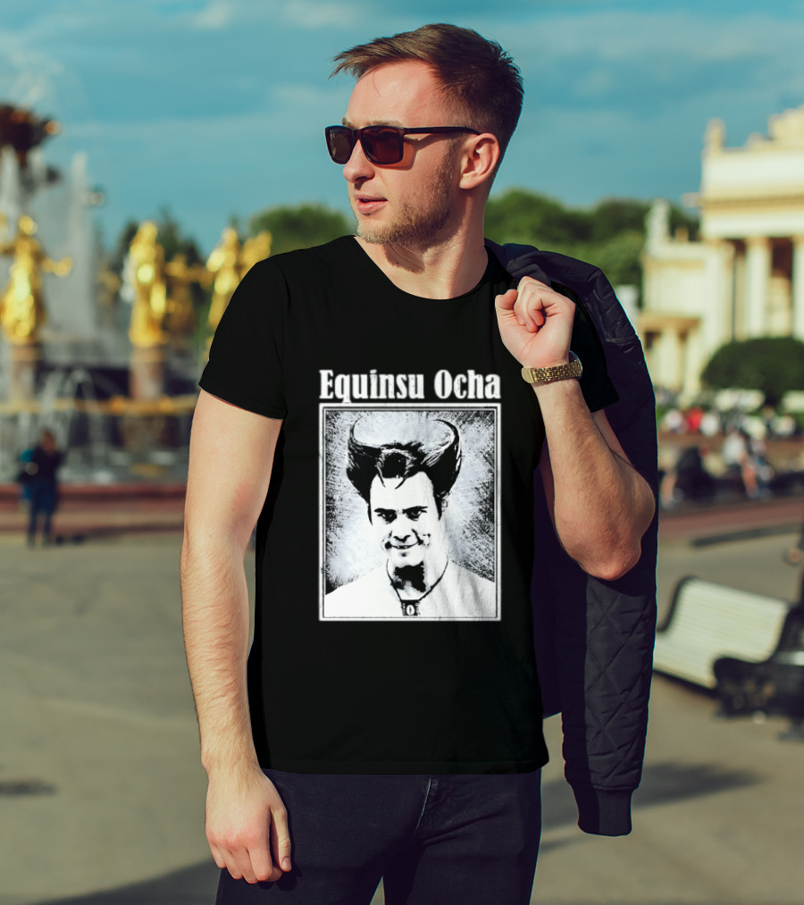 Jim Carrey Equinsu Ocha Ace Ventura Distressed Vintage Look T-Shirt