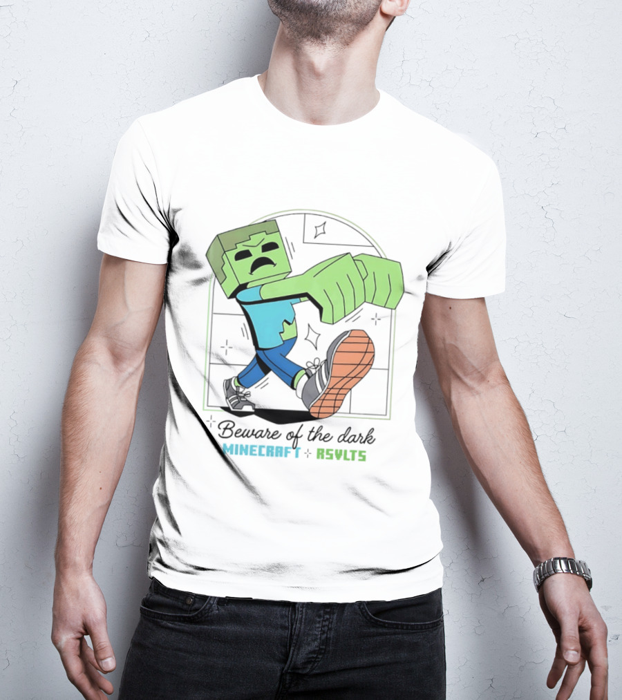 Beware Of The Dark Zombie Minecraft RSVLTS Gaming T-Shirt