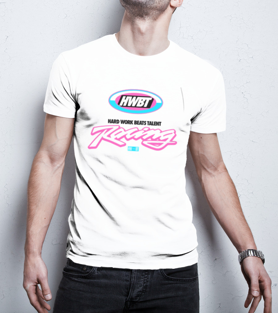 HWBT Miami Racing Oversized Hard Work Beats Talent T-Shirt