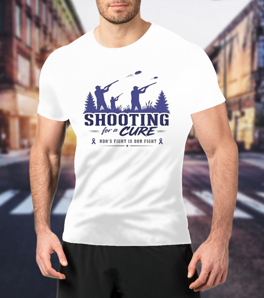 Shooting For A Cure Ron's Fight Is Our Fight Forest Hunter T-Shirt