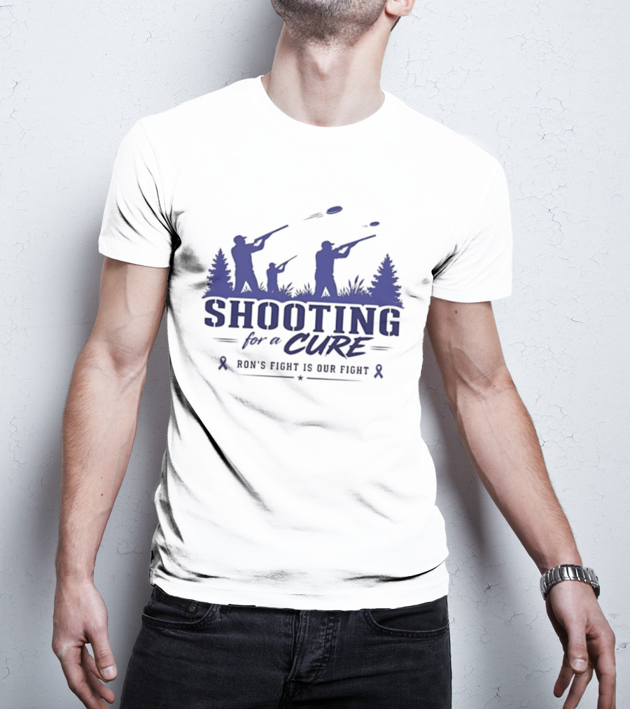 Shooting For A Cure Ron's Fight Is Our Fight Forest Hunter T-Shirt
