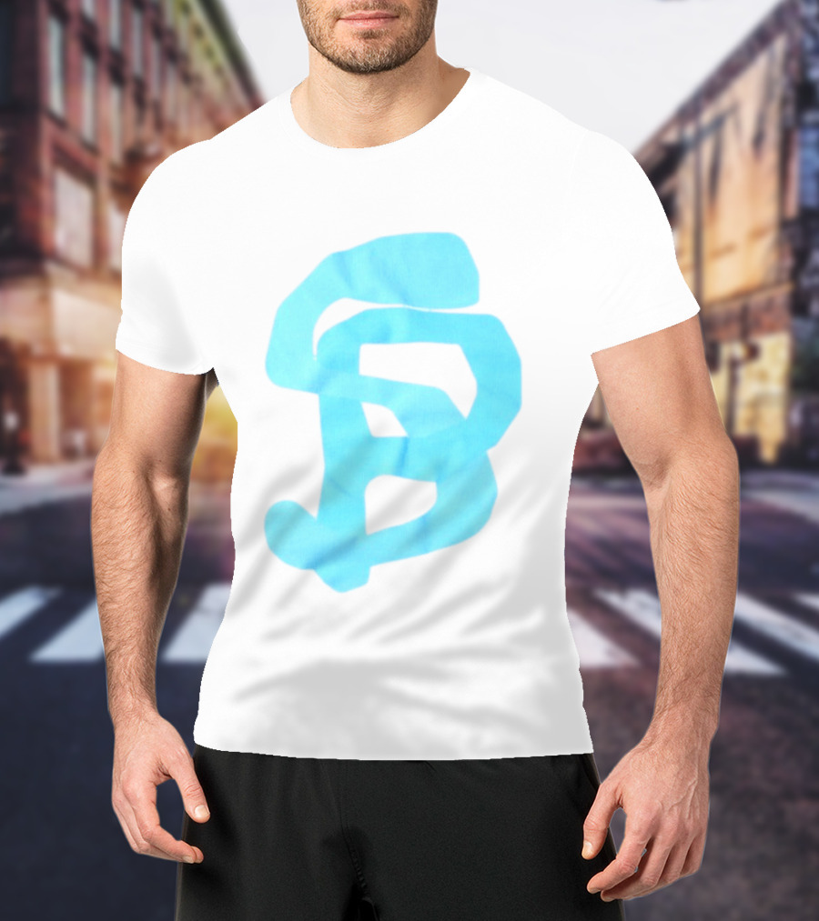 Wolee Store Classic Saintp Light Blue Monogram S P T-Shirt