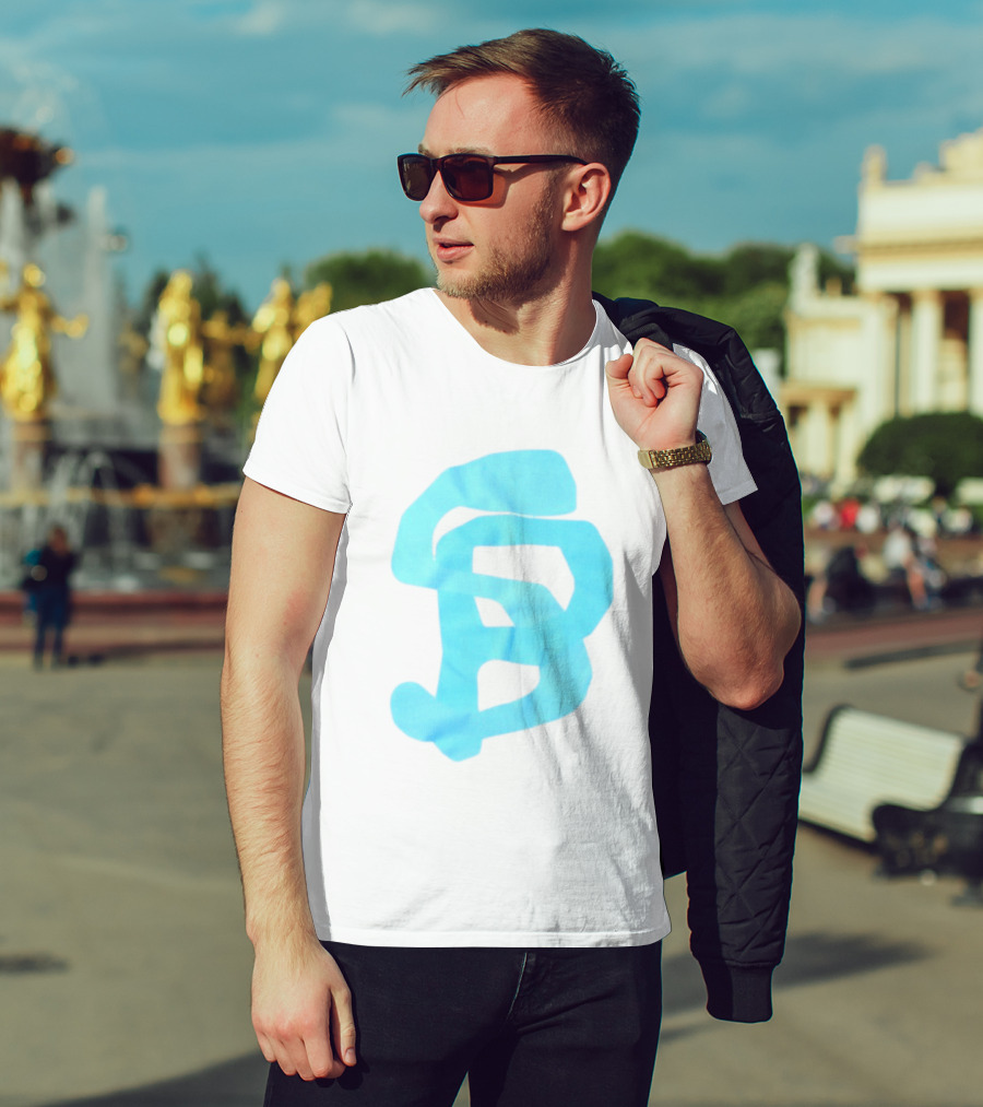 Wolee Store Classic Saintp Light Blue Monogram S P T-Shirt