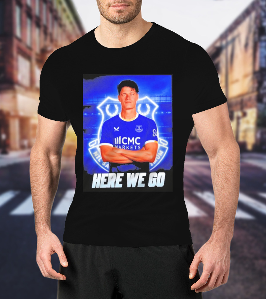 Christian Norgaard Everton Transfer Announcement Here We Go T-Shirt