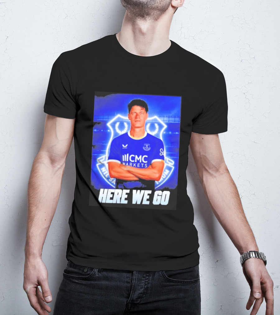 Christian Norgaard Everton Transfer Announcement Here We Go T-Shirt