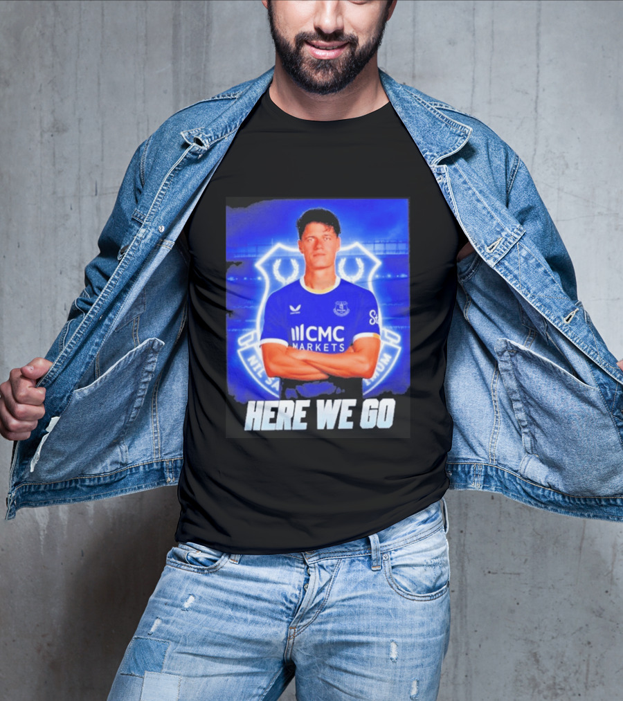 Christian Norgaard Everton Transfer Announcement Here We Go T-Shirt