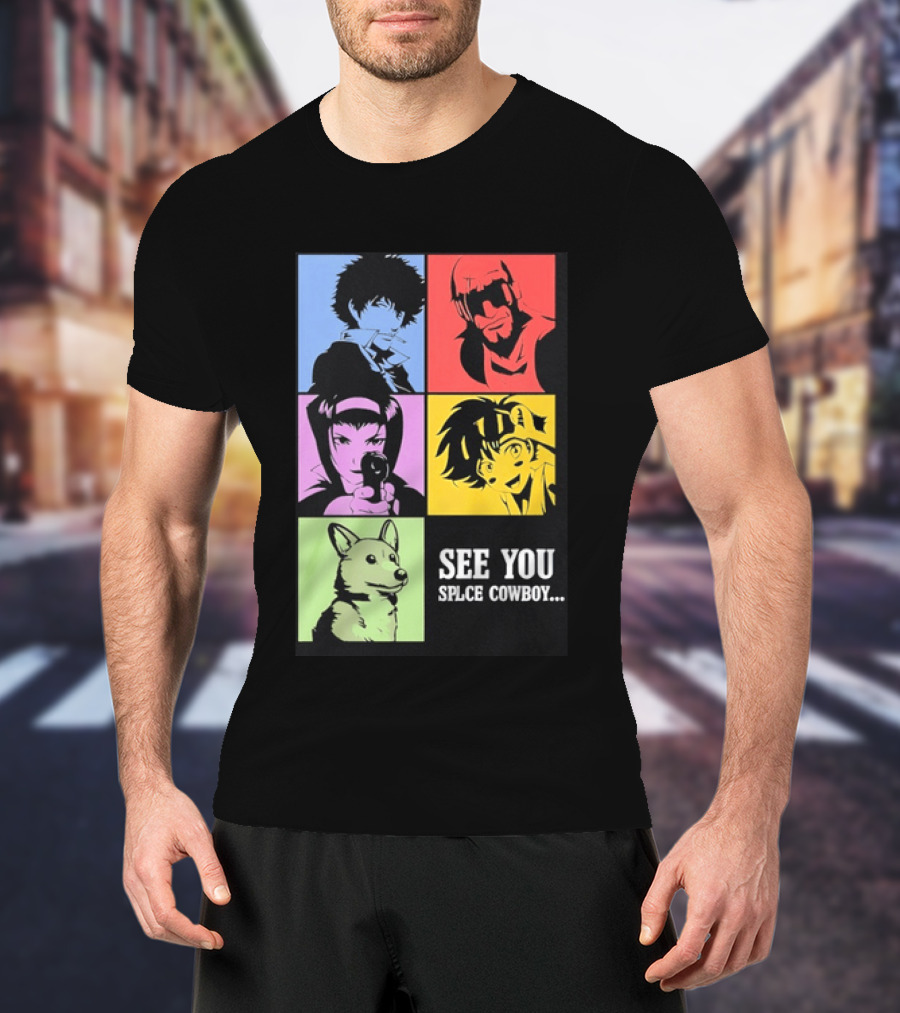 Cowboy Bebop See You Space Cowboy With Character Grid T-Shirt