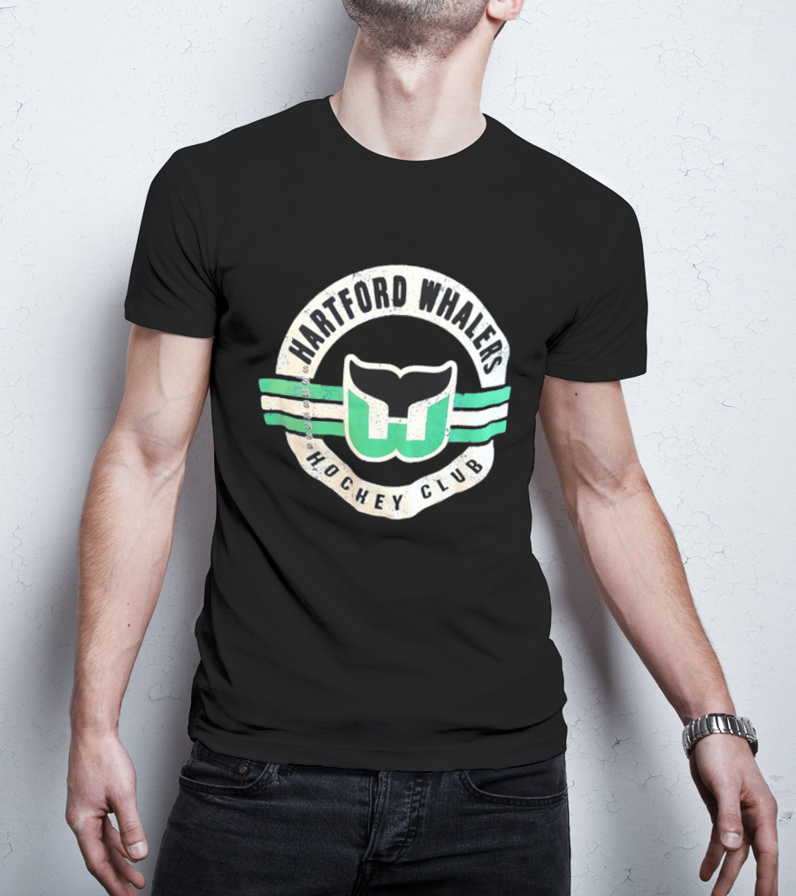 Hartford Whalers Distressed Vintage Hockey Club T-Shirt