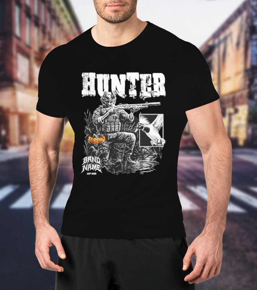 Skeleton Tactical Soldier Duck Hunting Hunter EST 2022 T-Shirt