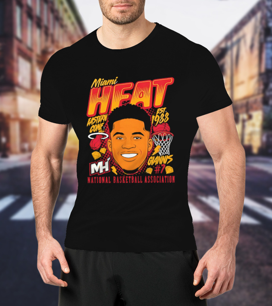 Miami Heat Giannis Antetokounmpo Est 1988 National Basketball Association T-Shirt