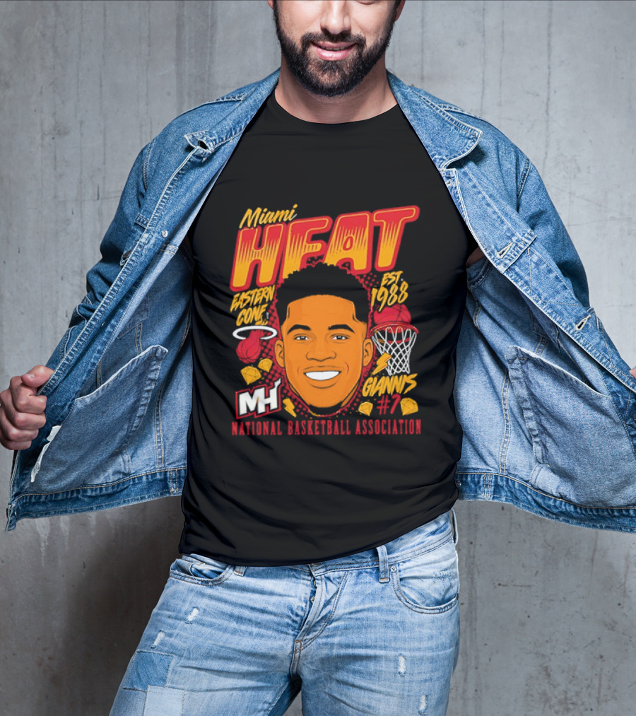 Miami Heat Giannis Antetokounmpo Est 1988 National Basketball Association T-Shirt