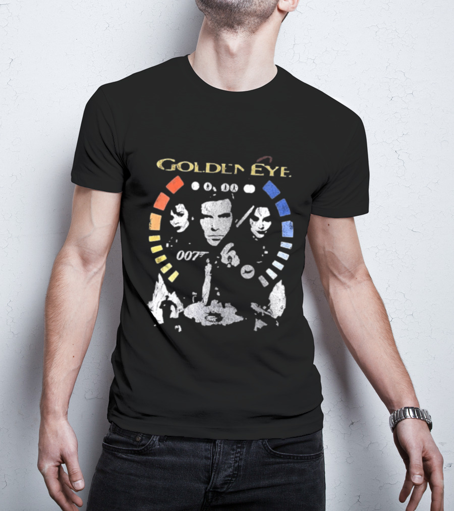 GoldenEye 007 James Bond Faces And Color Blocks T-Shirt