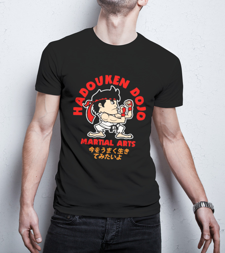 Hadouken Dojo Martial Arts Ryu Character Gaming Japanese T-Shirt