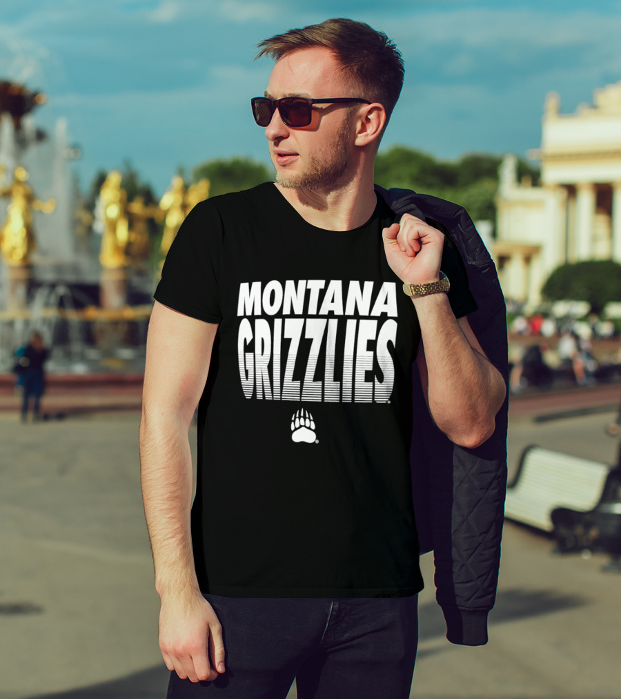 Montana Grizzlies NCAA College Sports Griz Bear Paw T-Shirt