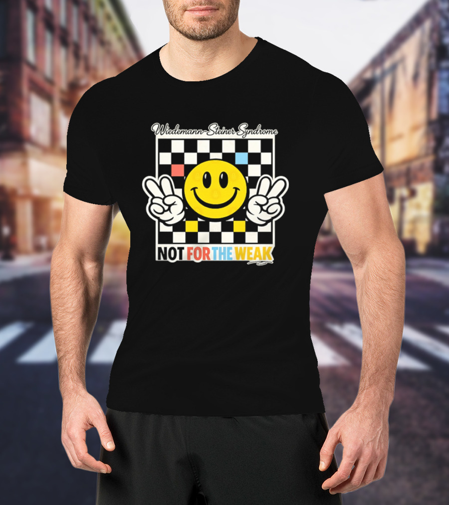 Wiedemann Steiner Syndrome Smiley Face Not For The Weak Checkerboard T-Shirt