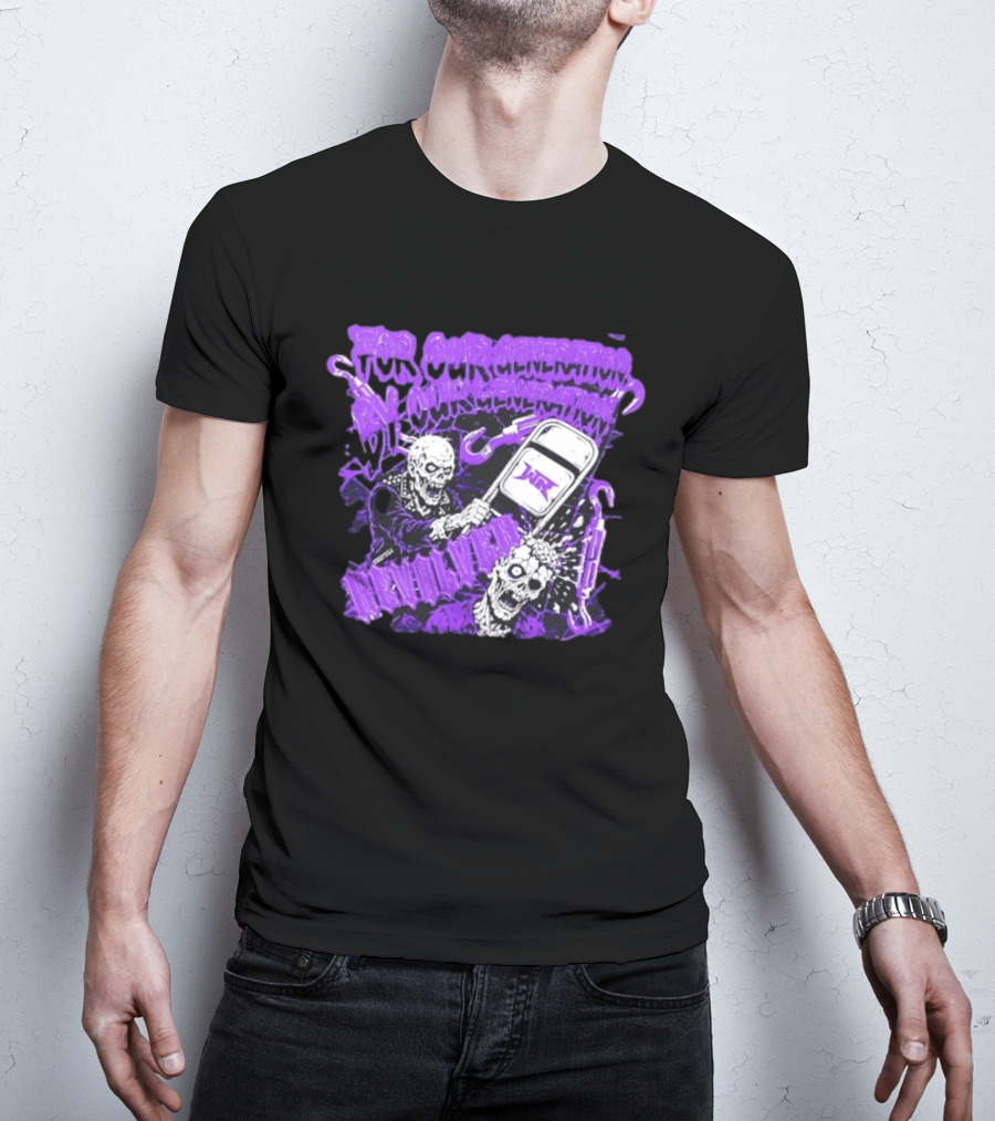 Wrestling Revolver For Our Generation Skeletons Purple T-Shirt