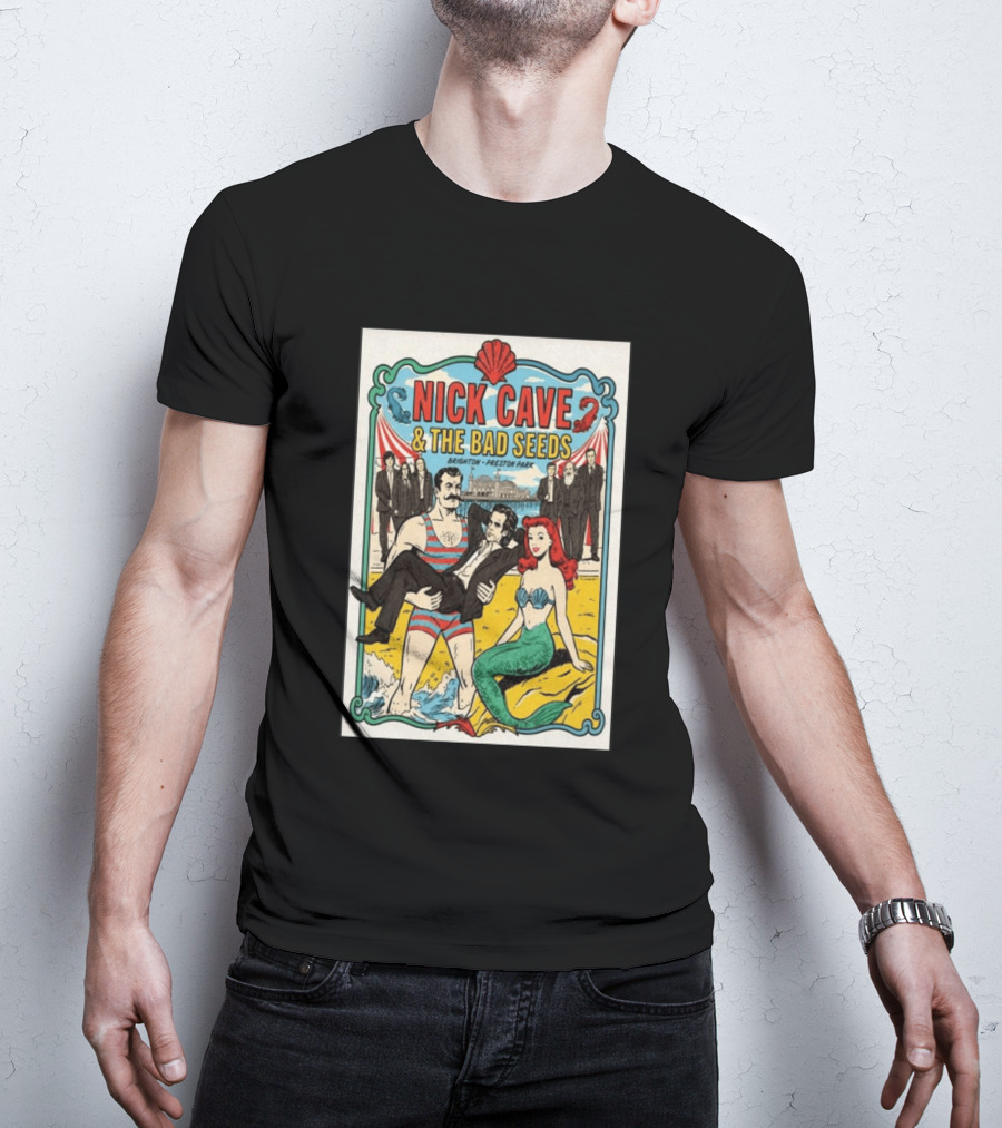 Nick Cave And The Bad Seeds Brighton Preston Park Mermaid T-Shirt