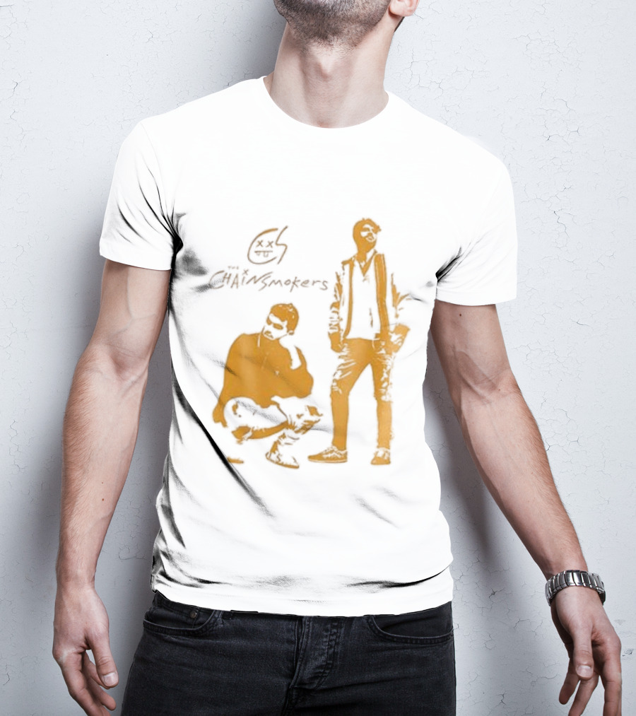 The Chainsmokers Tour Silhouette Band Icon Sketch T-Shirt