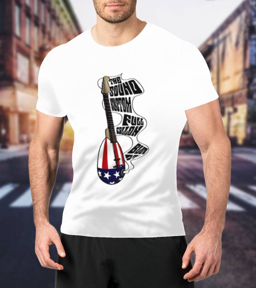 The Sound Kustom Full Gallon Blow Up Patriotic Guitar Americana T-Shirt