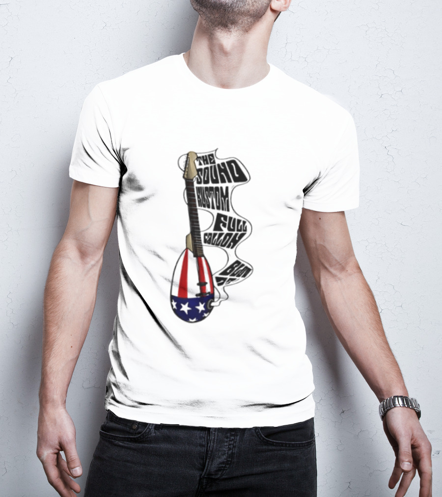 The Sound Kustom Full Gallon Blow Up Patriotic Guitar Americana T-Shirt