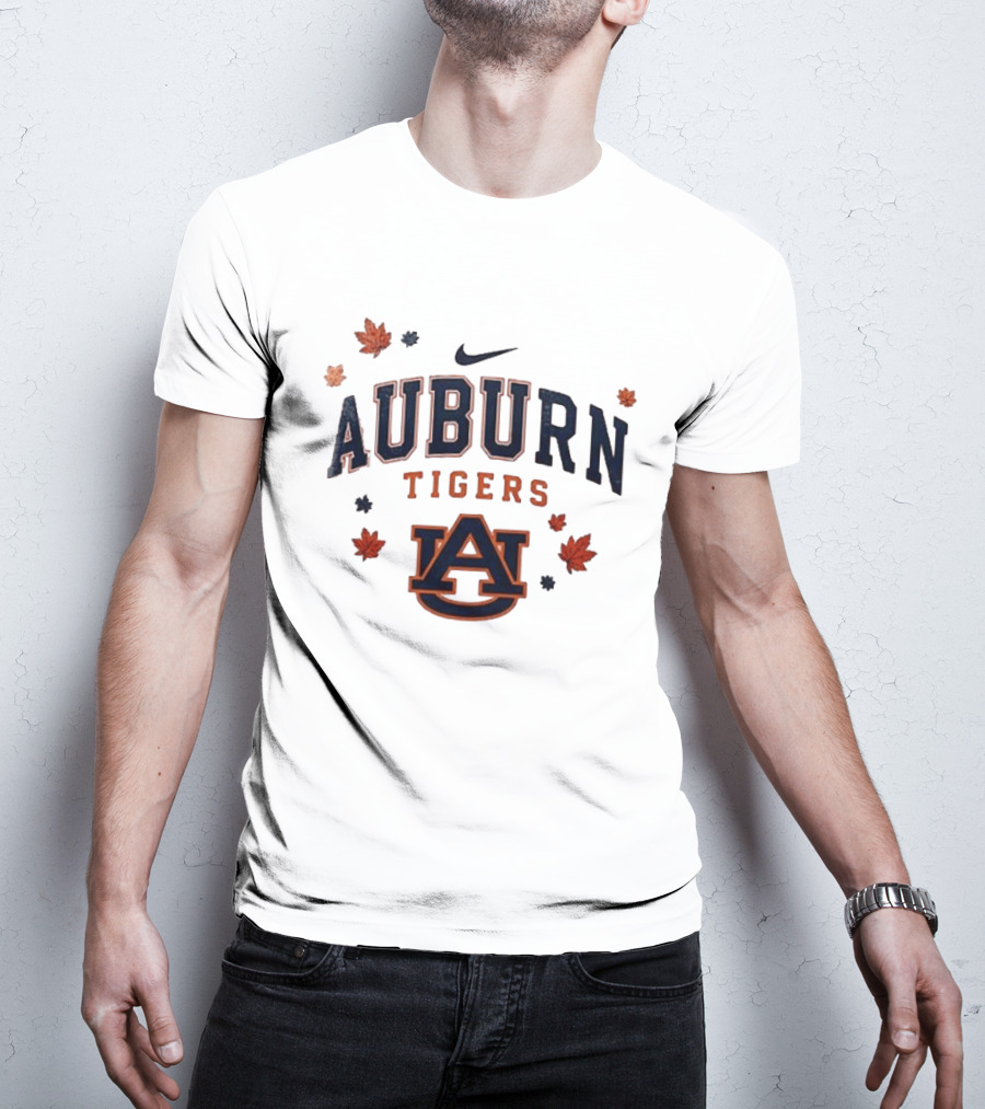 Auburn Tigers Nike Fall Leaves University Spirit T-Shirt