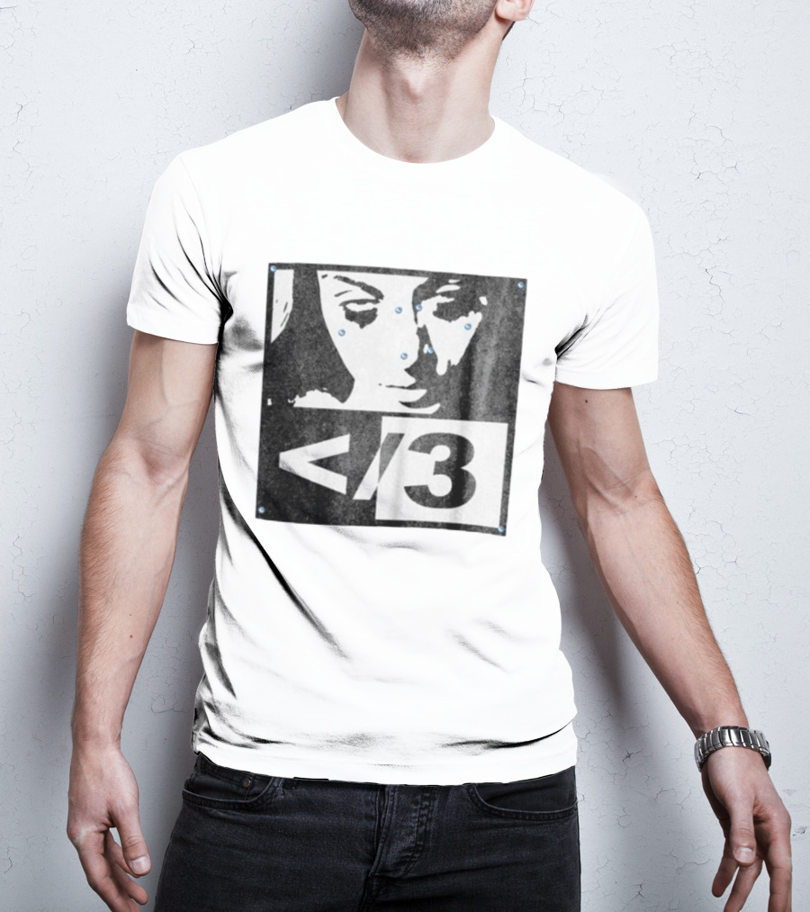 Destroy Lonely Store Piercing Face Black White <3 T-Shirt