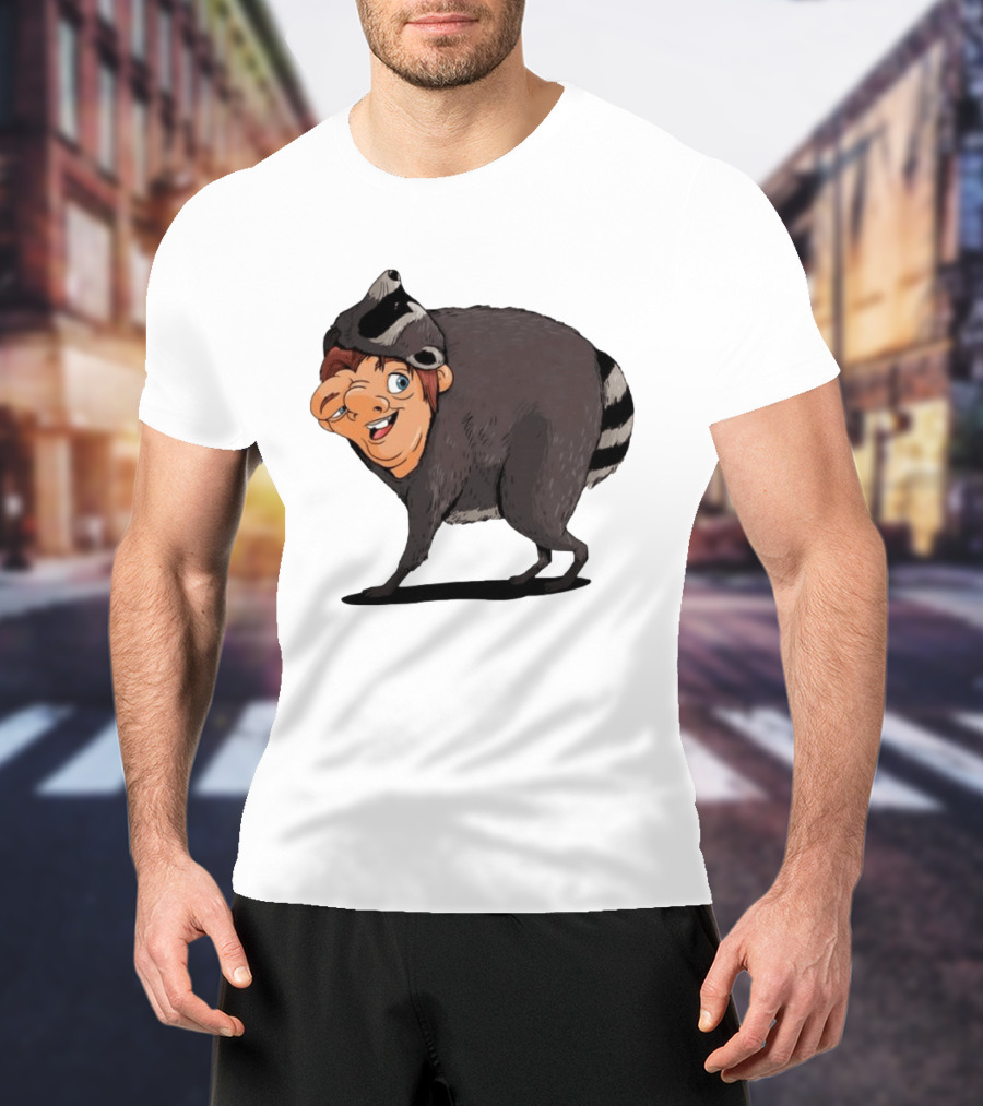 Raccoon Boy Animal Costume Quirky T-Shirt