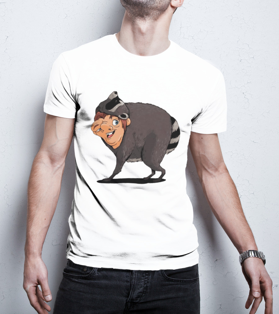 Raccoon Boy Animal Costume Quirky T-Shirt