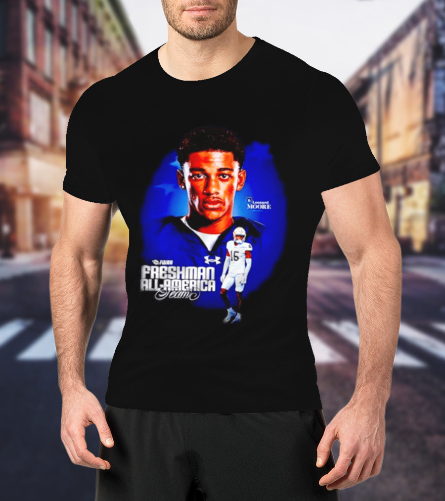 Leonard Moore Notre Dame Football FWAA Freshman All America Team Under Armour T-Shirt