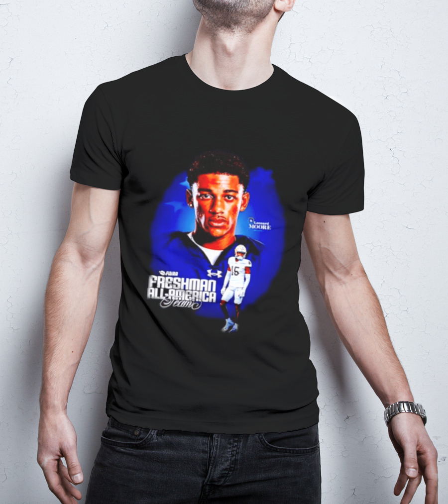 Leonard Moore Notre Dame Football FWAA Freshman All America Team Under Armour T-Shirt