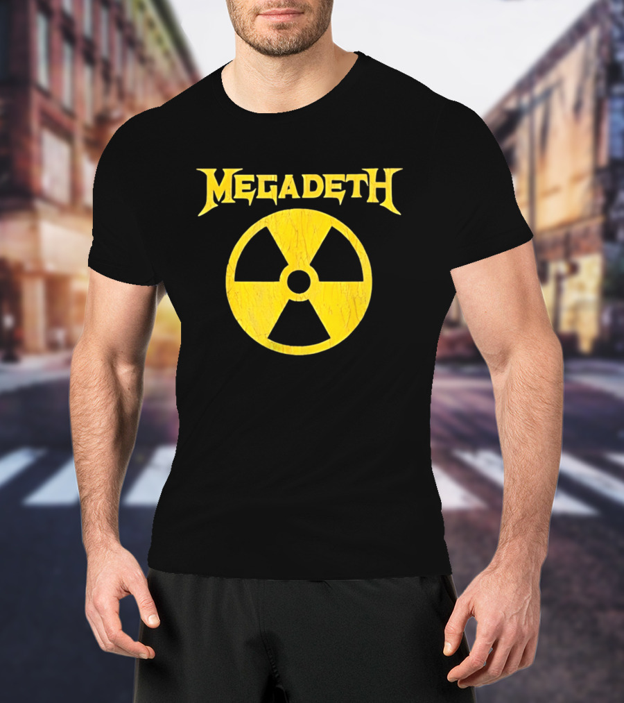 Megadeth Distressed Radioactive Symbol Heavy Metal T-Shirt