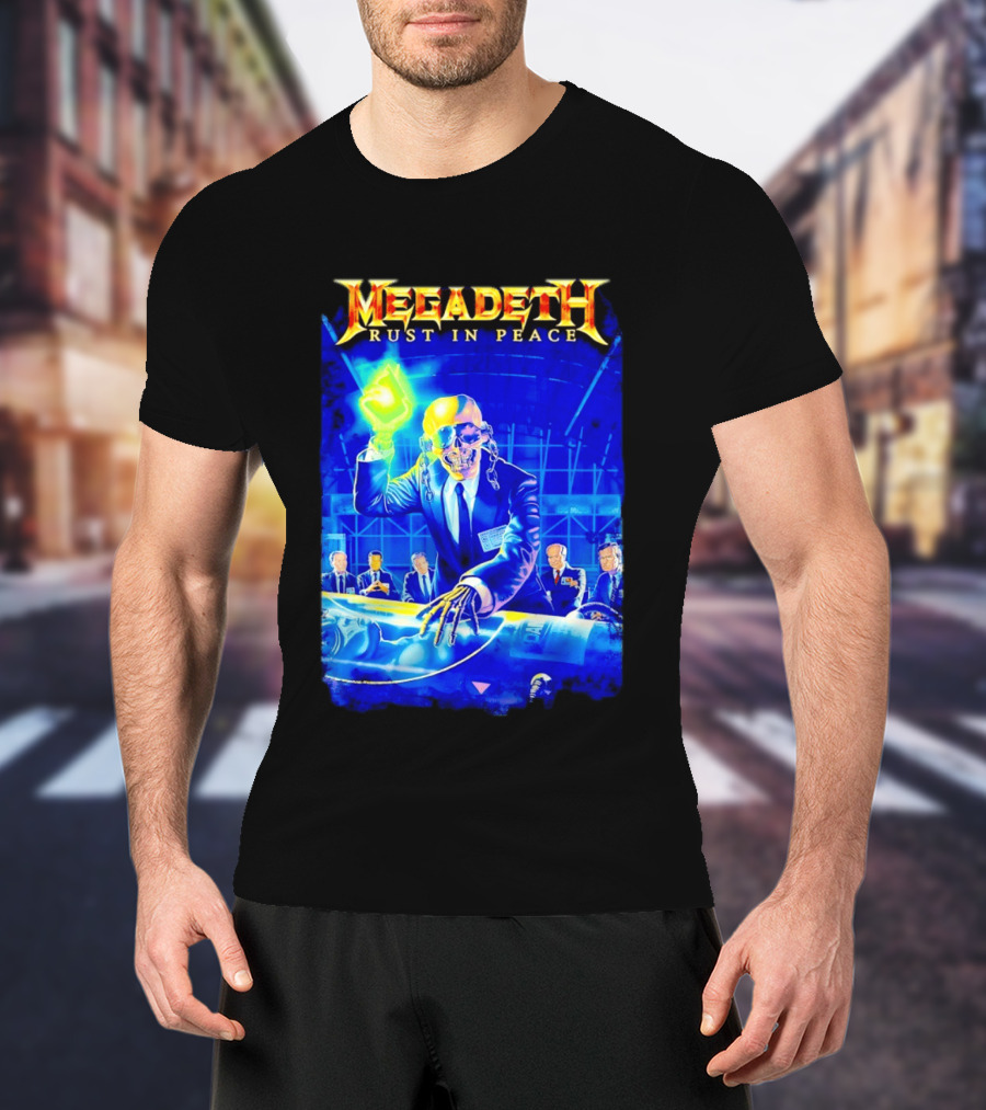 Megadeth Rust In Peace Vic Rattlehead Thrash Metal Classic Album T-Shirt