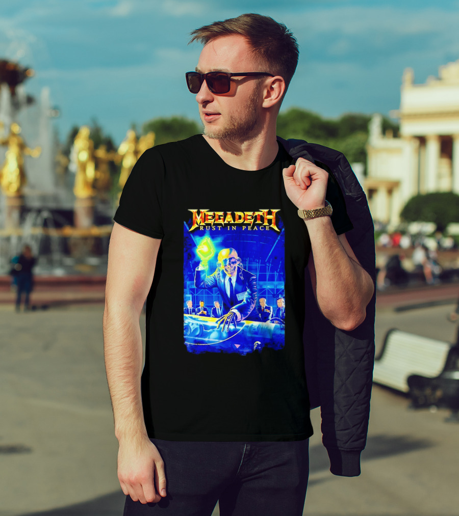 Megadeth Rust In Peace Vic Rattlehead Thrash Metal Classic Album T-Shirt