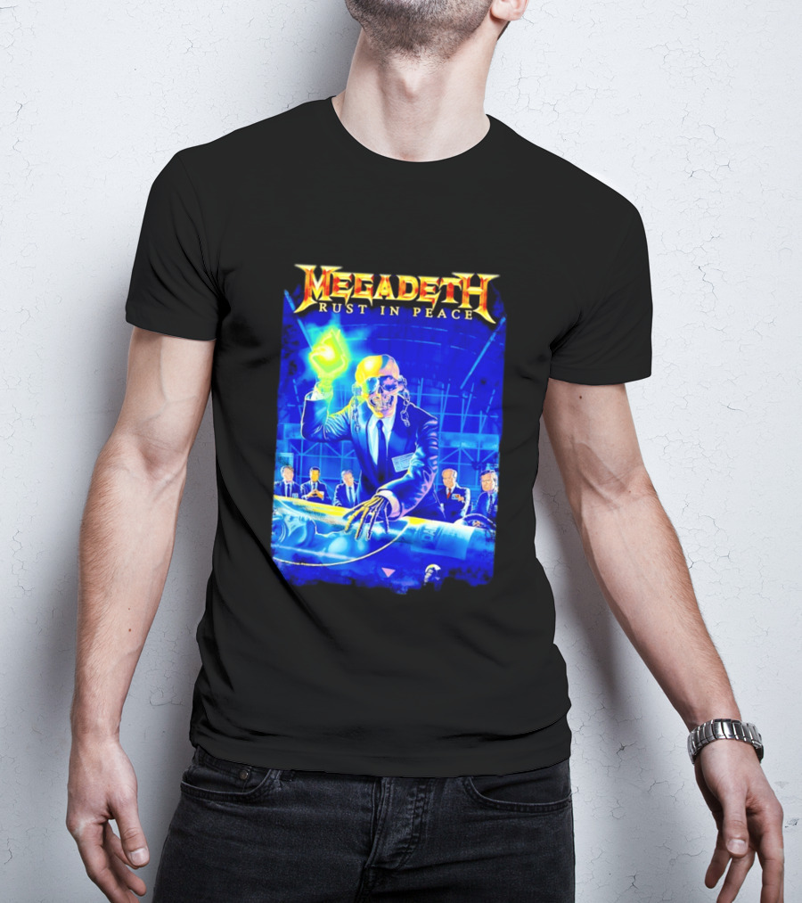 Megadeth Rust In Peace Vic Rattlehead Thrash Metal Classic Album T-Shirt