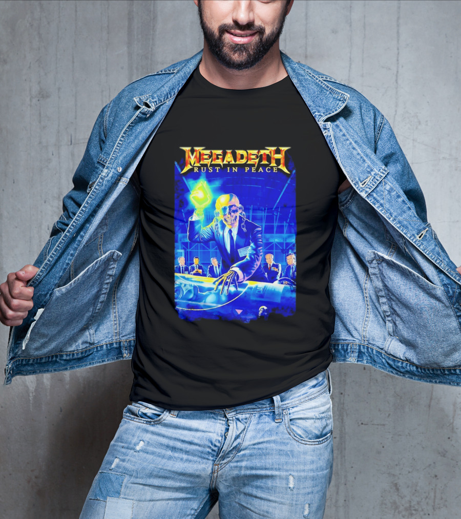 Megadeth Rust In Peace Vic Rattlehead Thrash Metal Classic Album T-Shirt