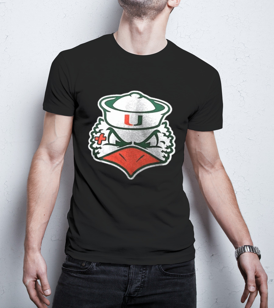 Miami Hurricanes Sebastian The Ibis Mascot U T-Shirt