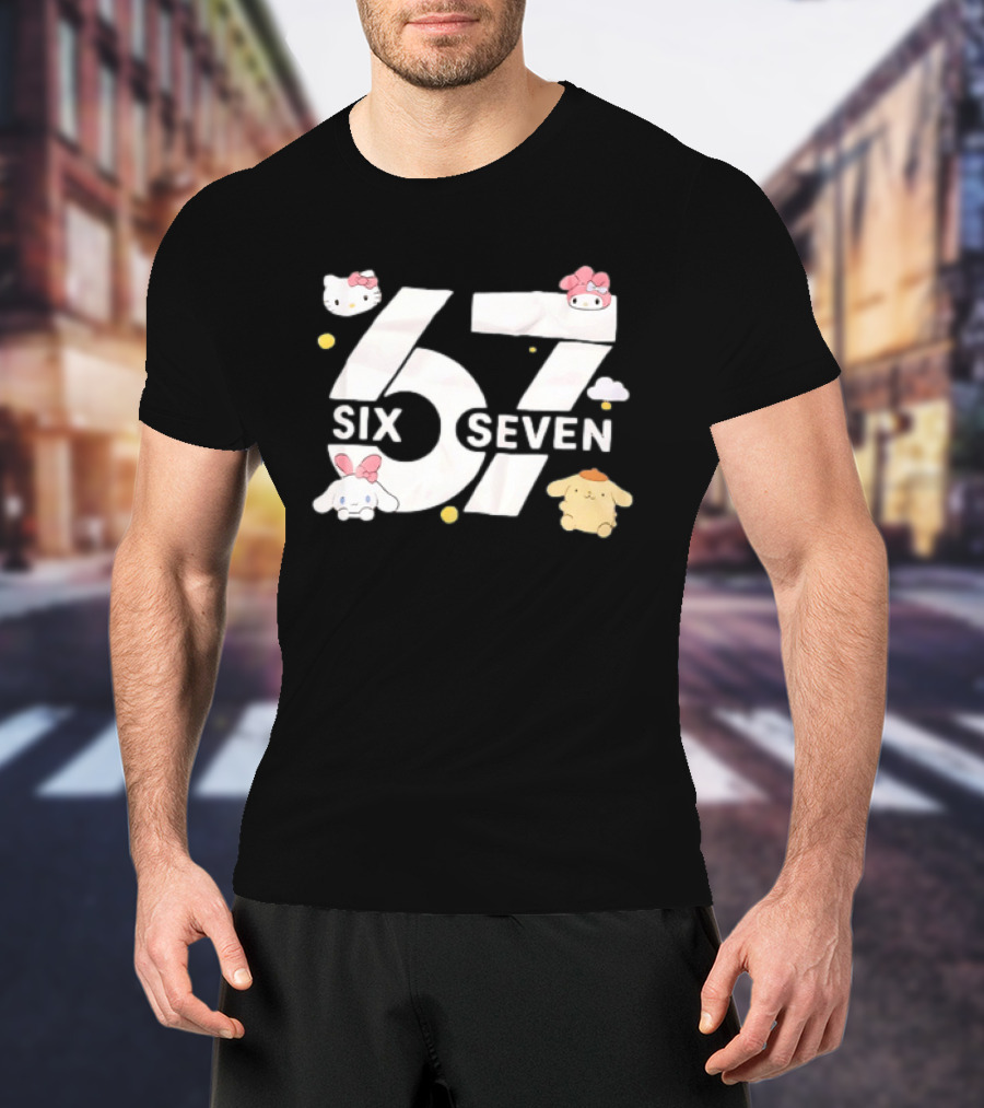 Hello Kitty Friends Sanrio Six Seven Characters T-Shirt