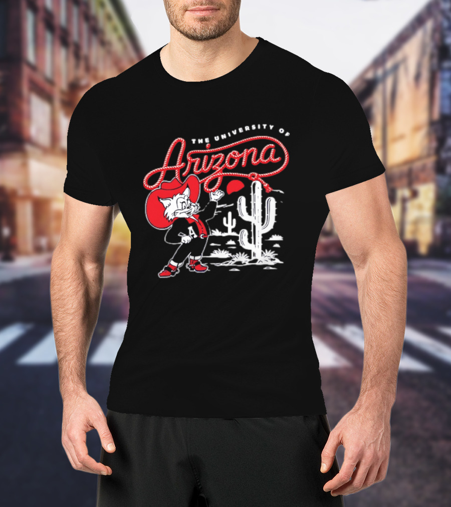 The University Of Arizona Wildcats Cowboy Cactus Scene T-Shirt
