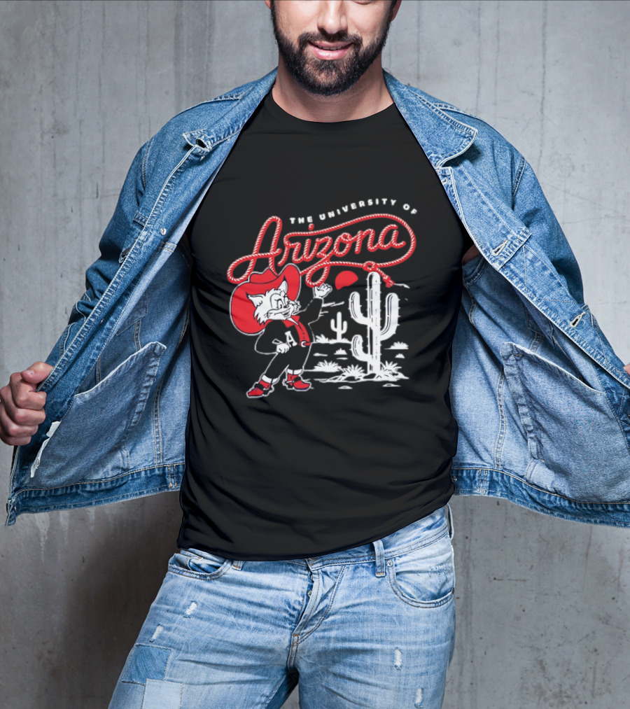 The University Of Arizona Wildcats Cowboy Cactus Scene T-Shirt