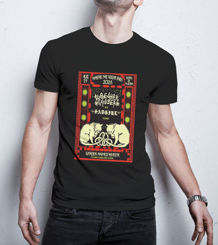 Together Sanguis Garden Amphitheater Concert August 29 2026 Featuring Sadgirl Where The Night Ends T-Shirt