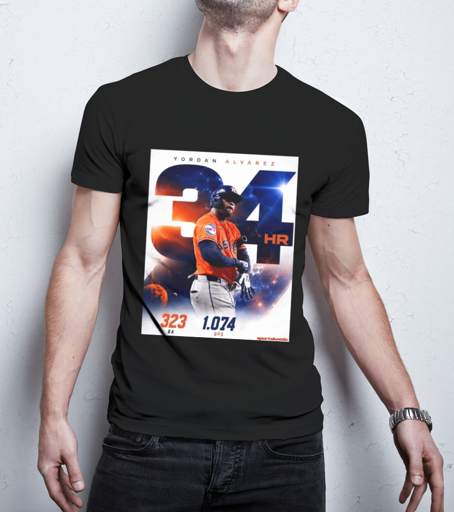 Yordan Alvarez 34 HR .323 BA 1.074 OPS Astros T-Shirt