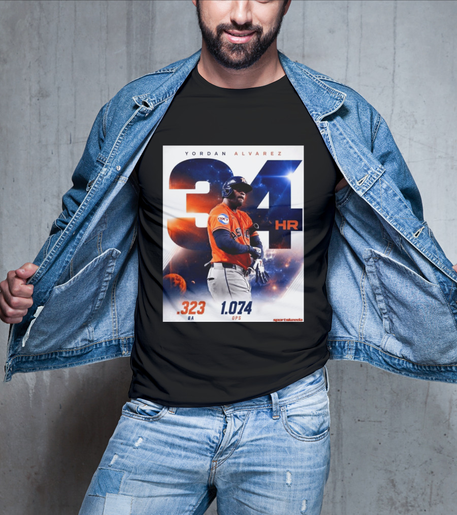 Yordan Alvarez 34 HR .323 BA 1.074 OPS Astros T-Shirt