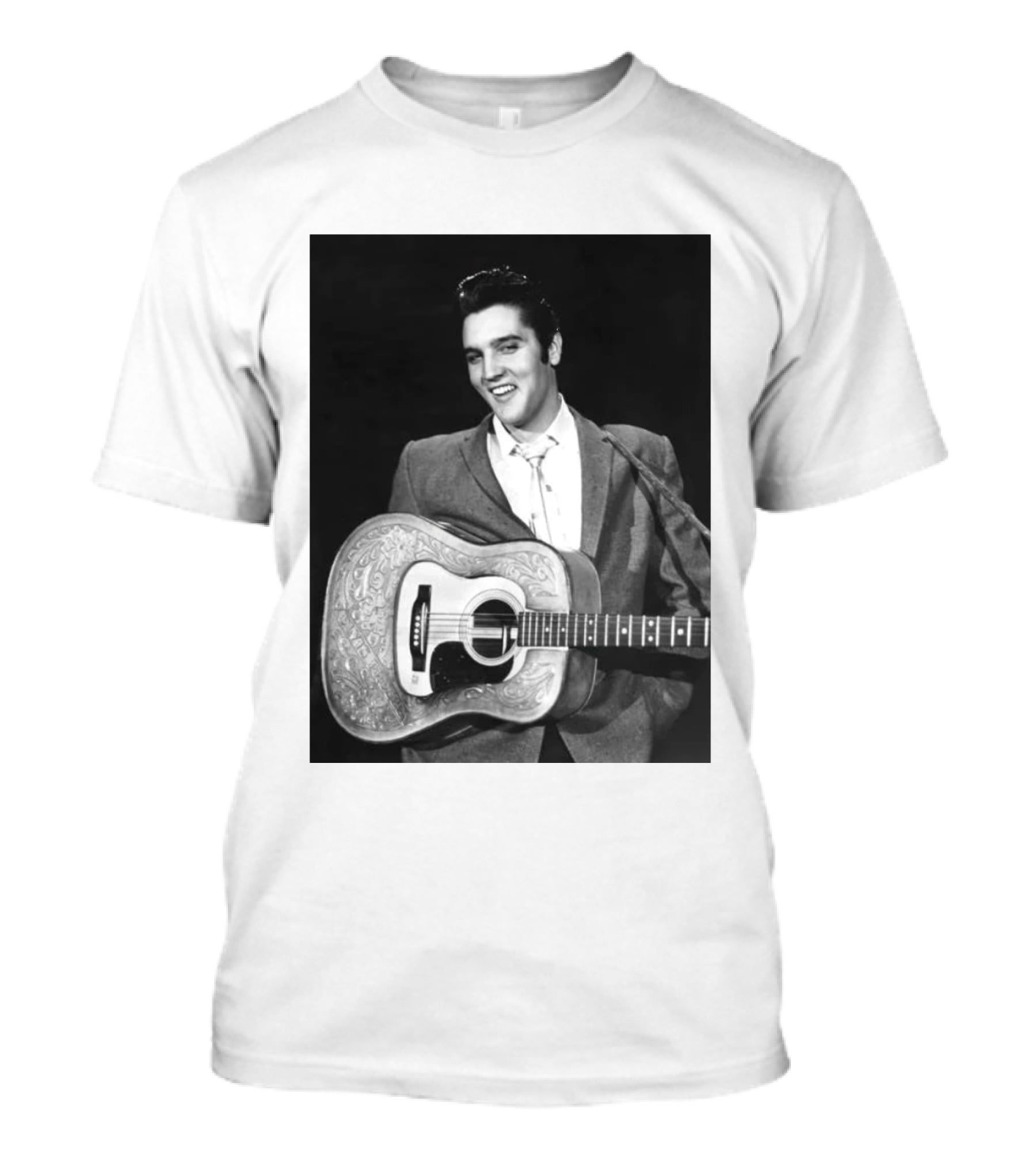 Elvis Presley Rock And Roll Iconic 1956 Style With Guitar T-Shirt