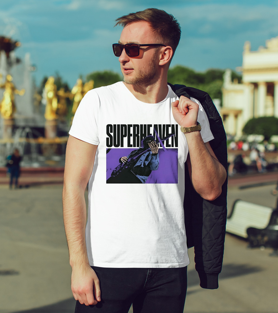 Superheaven Guitarist Performance Alternative Rock Purple Aesthetic T-Shirt