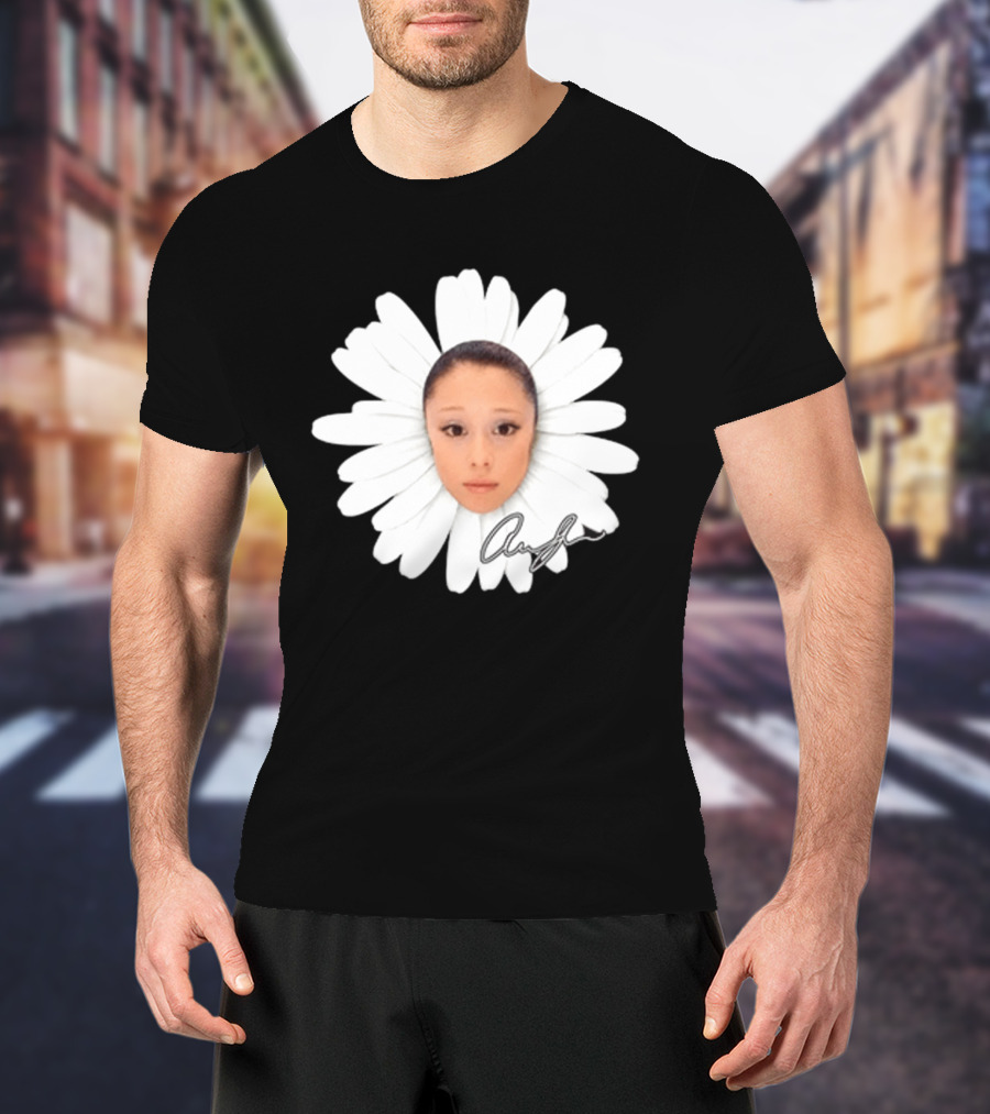 Ariana Petal Daisy Meme Face Cute Signature T-Shirt