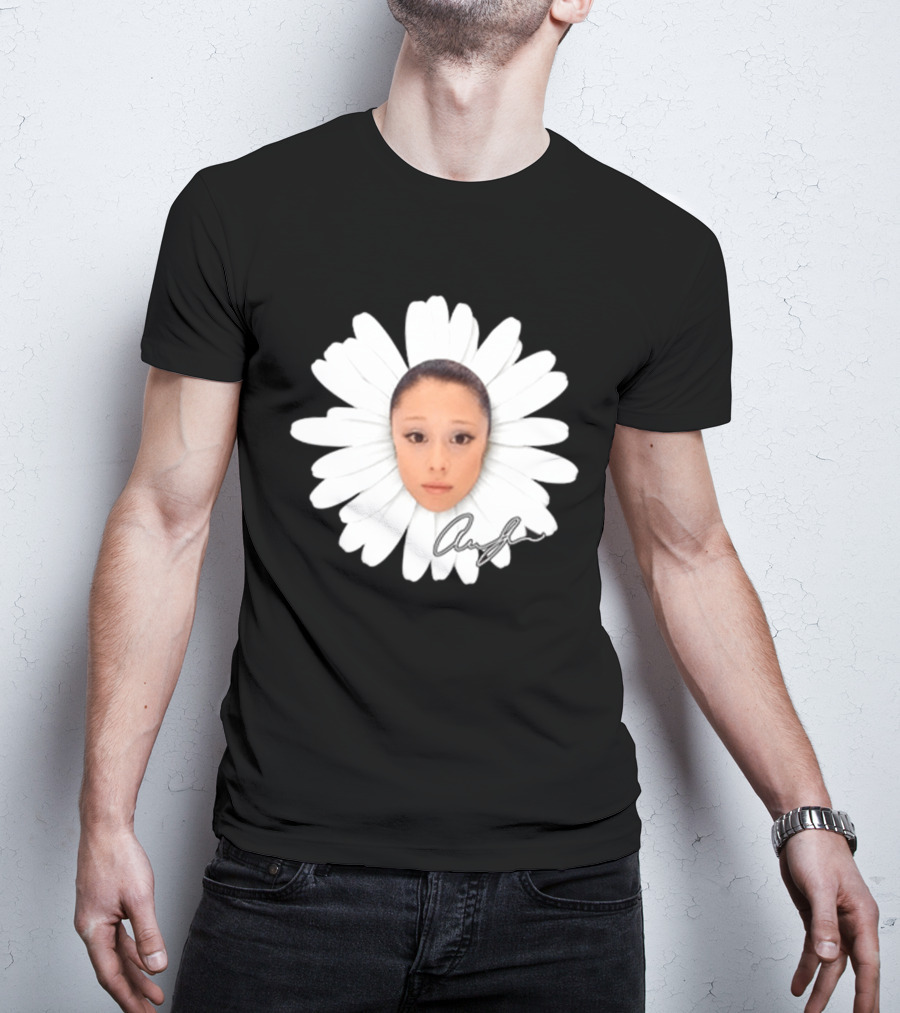 Ariana Petal Daisy Meme Face Cute Signature T-Shirt